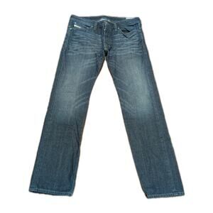 Diesel Safado Dark Wash Blue Fade 0RZ31 Regular Slim Straight Jeans Men's 33x32